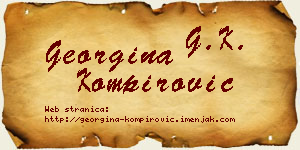 Georgina Kompirović vizit kartica